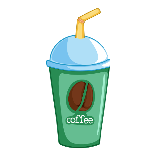 vector image of a iced coffee